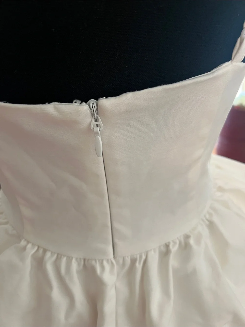 White Tiered Spaghetti-Strap women Dress